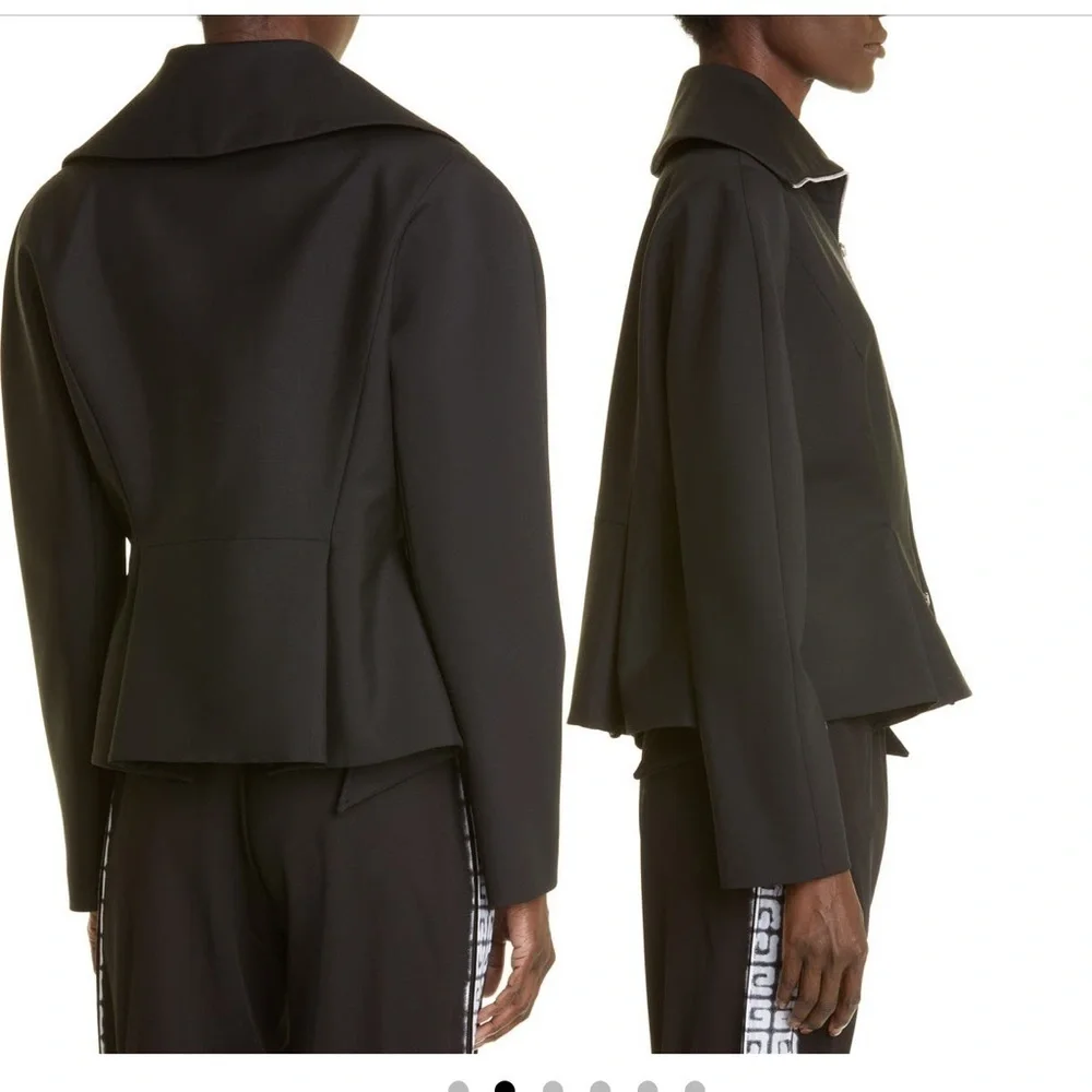 New Givenchy Peplum Wool-Mohair Zip Up Jacket Size 38 - Picture 13 of 15